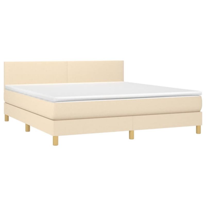 Łóżko kontynentalne WaszeMeble 180x200 cm kremowe WM-3133578 1 szt.