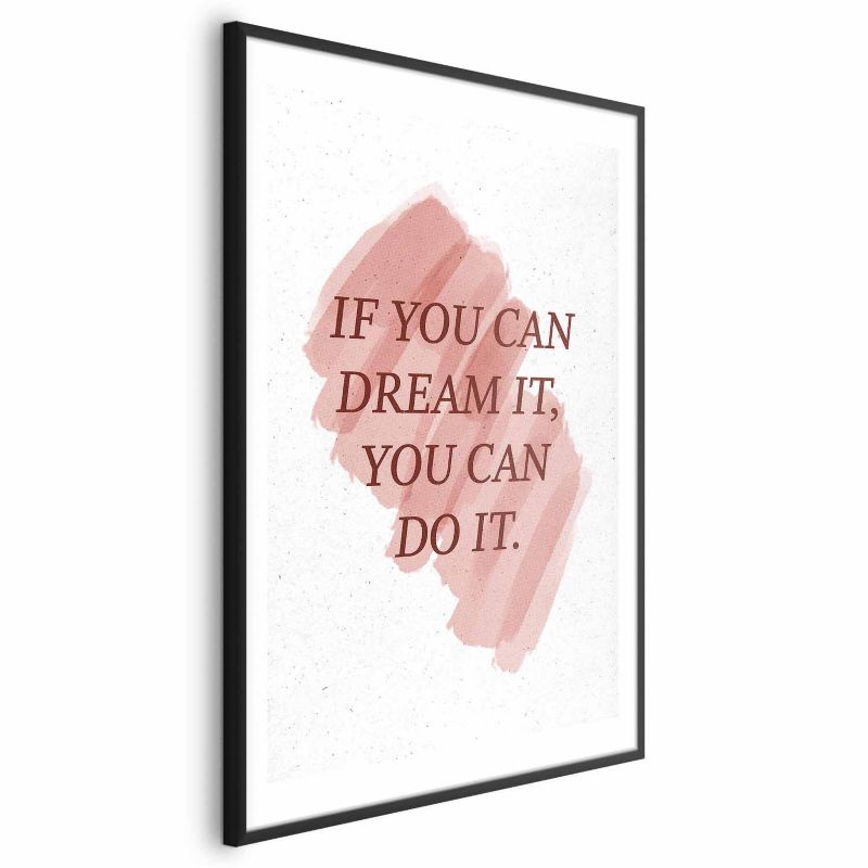 Plakat Artgeist You Can Do It 40x60 cm z ramą czarną z marginesem 1 szt