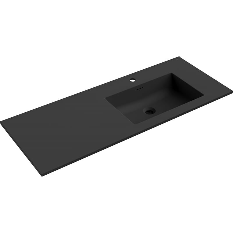 Umywalka wpuszczana Mexen Otis czarna 121x46,5 cm 1 szt.
