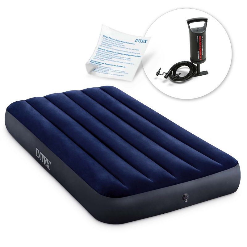 Materac dmuchany Intex 64757 jednoosobowy 191x99x25 cm z pompką tłokową 1szt.