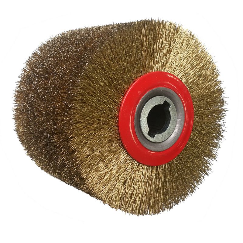 Szczotka druciana GLOB TOOLS do postarzania drewna z drutu mosiądzowanego125x100x19 mm - 1 szt.