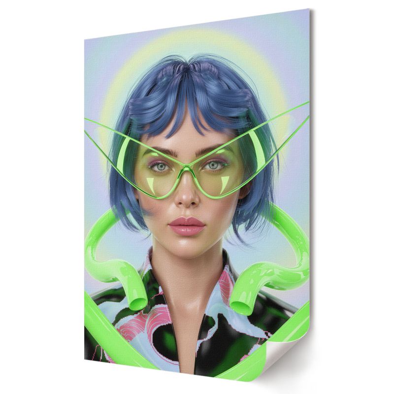 Plakat na ścianę Wallfluent Format A2 Futurystyczny portret Studio Studio 49 1 szt.