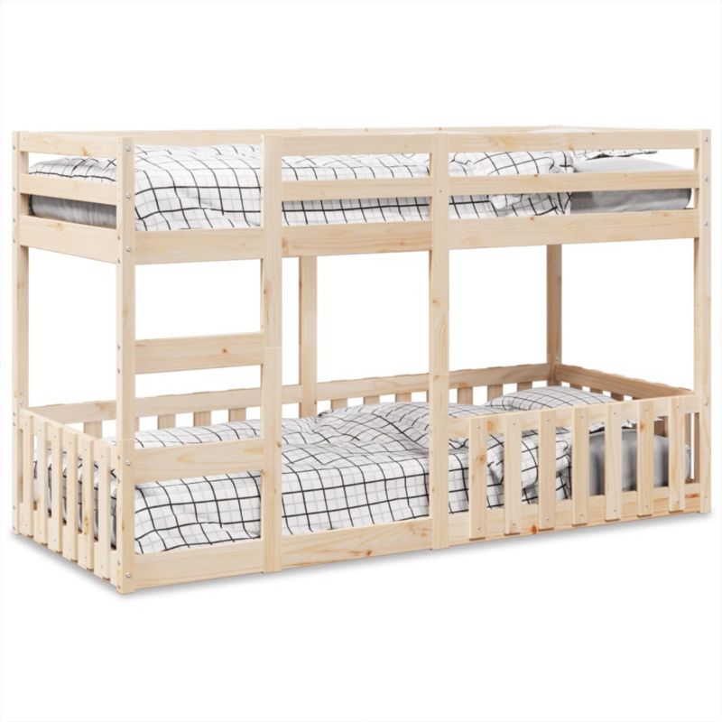 Łóżko piętrowe WaszeMeble 90x200 cm brązowe WM-3308589 1 szt.