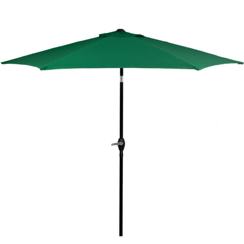 Parasol ogrodowy Springos 260 cm składany łamany na balkon i taras duży ciemnozielony 1 szt.