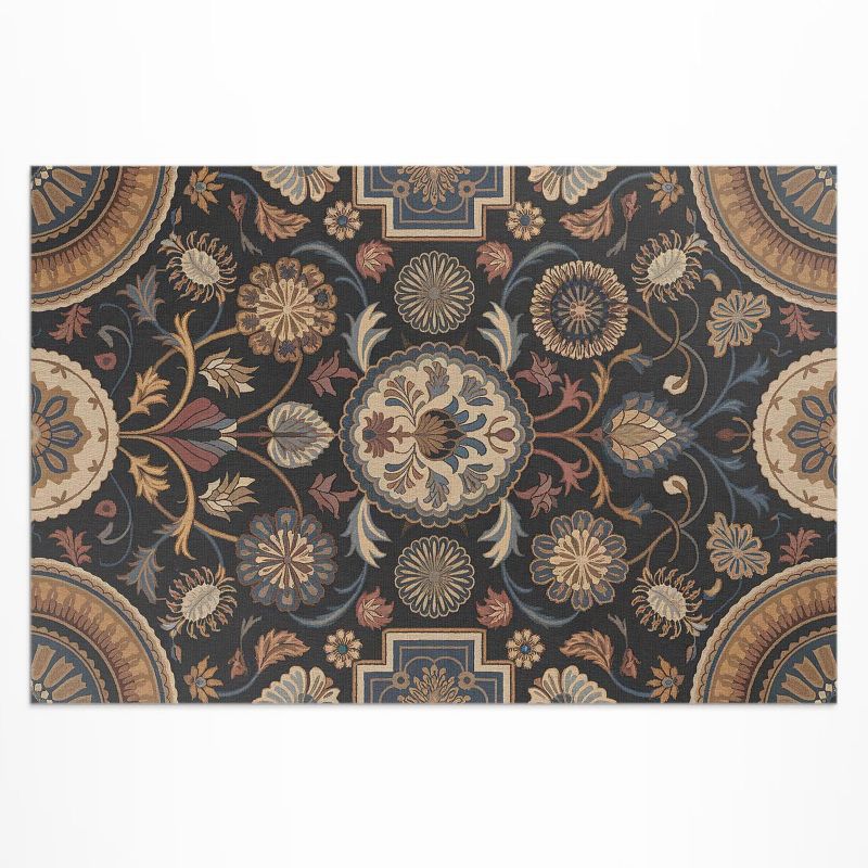Zewnętrzny Dywan Winylowy Wallfluent 100x150 cm ornament roślinne styl perski vintage 1 szt.