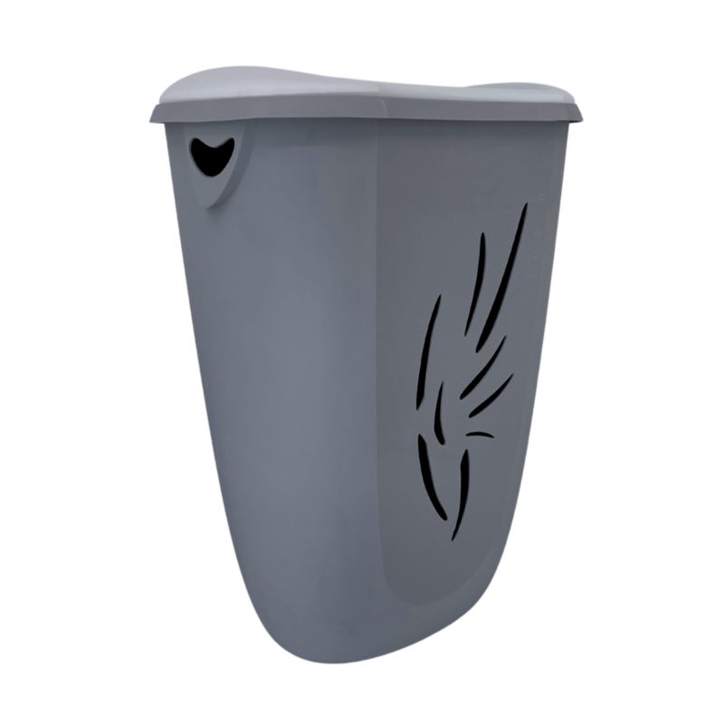 Kosz na pranie z pokrywą Kamai 40L szary 1szt.