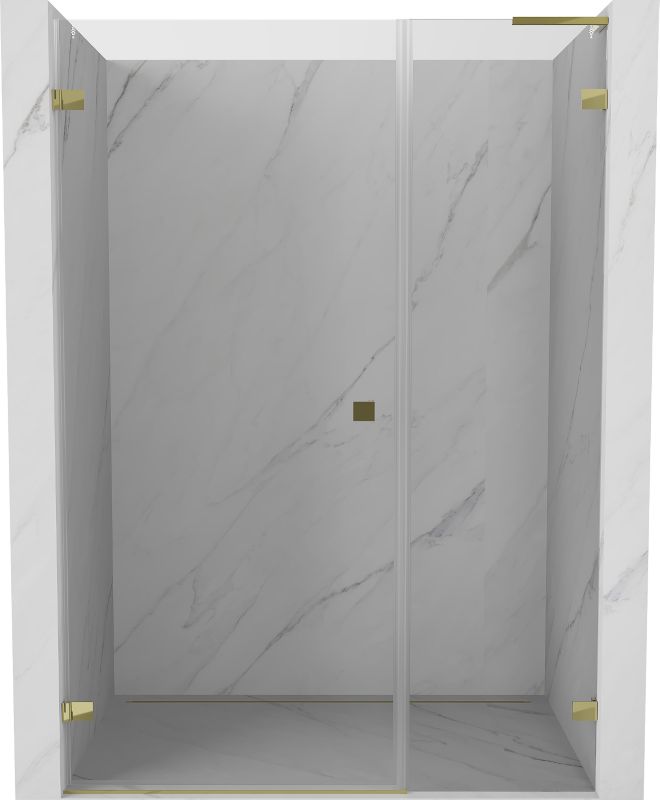 Drzwi prysznicowe uchylne Mexen Lunar-B L złote 135x200 cm 832SL-135-050-50-00-L 1 szt.