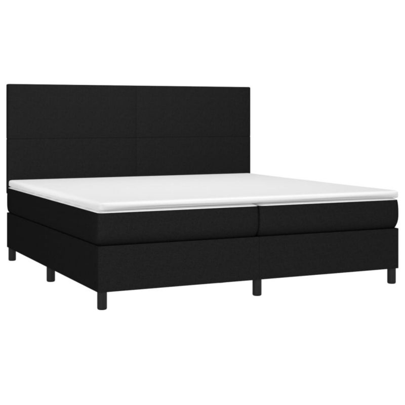 Łóżko kontynentalne WaszeMeble 200x200 cm czarne WM-3134743 1 szt.