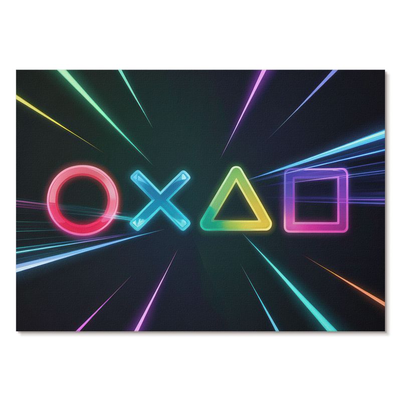 Plakat na Ścianę Tulup 42x29,7 cm (A3) Symbole gamera Do biura, salonu, przedpokoju 1 szt.