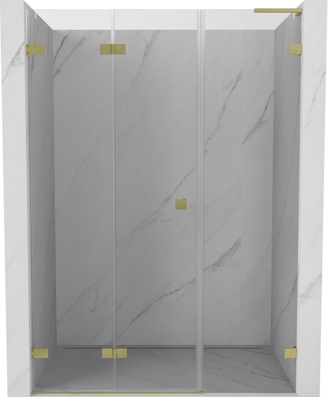 Drzwi prysznicowe składane Mexen Lunar-F L złote 120x200 cm 836SL-120-050-55-00-L 1 szt.