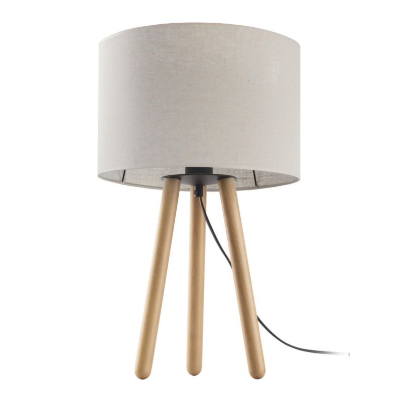 Lampka stołowa TK-Lighting Tokyo jasne drewno-beżowa 1 x E27 x 15W IP20 wym: 46 x 30 x 30 cm drewno - 1 szt.