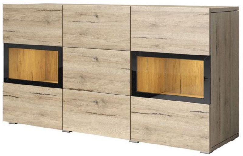 Komoda HELVETIA BAROS 2D3S 132 dąb san reno jasny 1 szt.