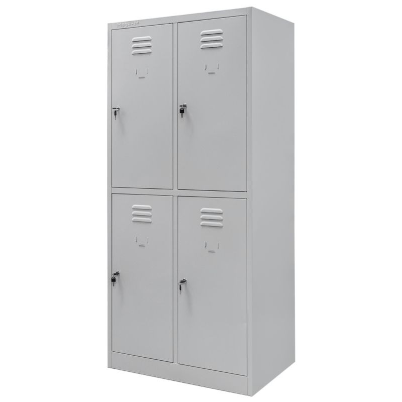 Szafka ubraniowa Skrytkowa BHP Mega-M 4 drzwiowa Szara 80x50x180cm 1szt.