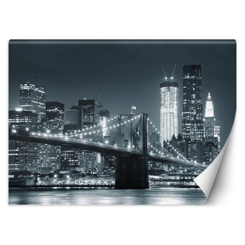 Fototapeta Feeby Nowy Jork Most Brookliński czarno-biały 150x105 1 szt