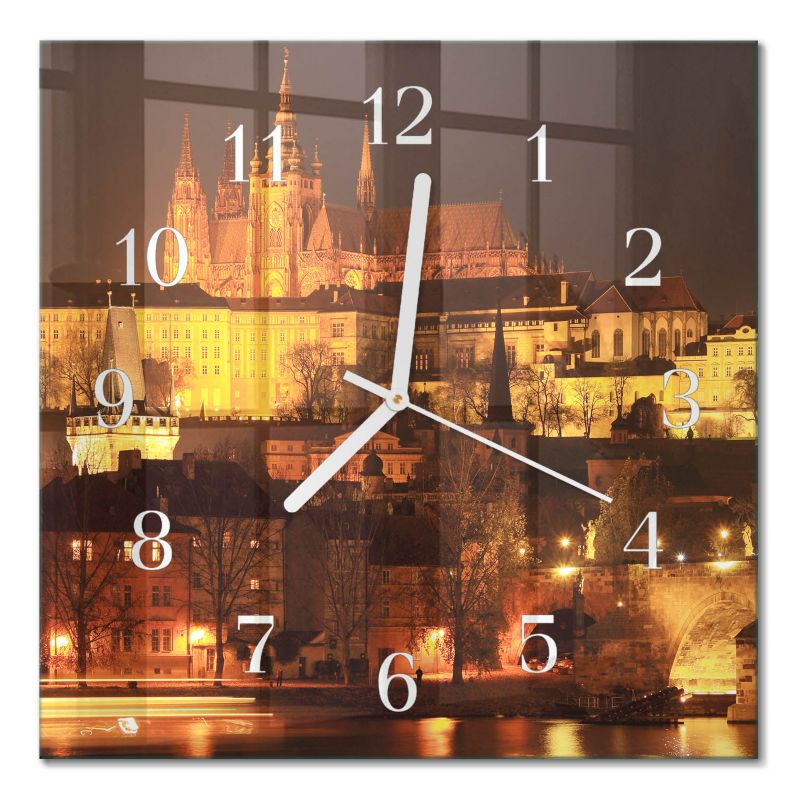 Designerski Zegar Ścienny Tulup 30x30 cm z Białymi Wskazówkami Praga 1 szt.