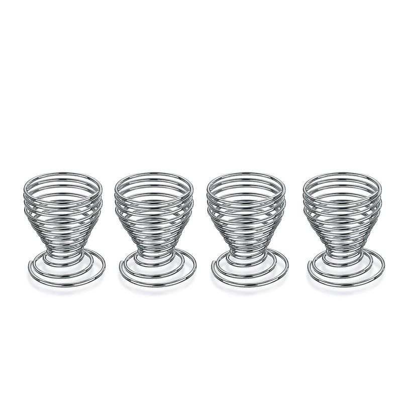 Kieliszki do jajek Kela Globul 4 szt. Chromowane metalowe, śr. 5 cm, wys. 6 cm