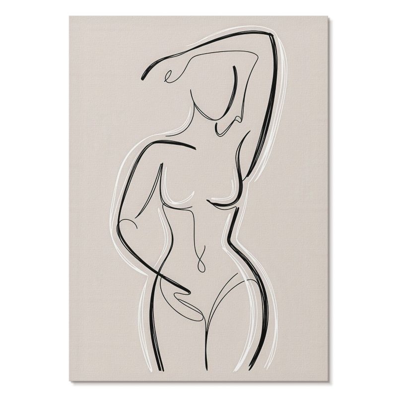 Nowoczesny Plakat na Płótnie Tulup 21x29,7 cm (A4) Kobieca sylwetka Do sypialni, salonu, biura 1 szt.