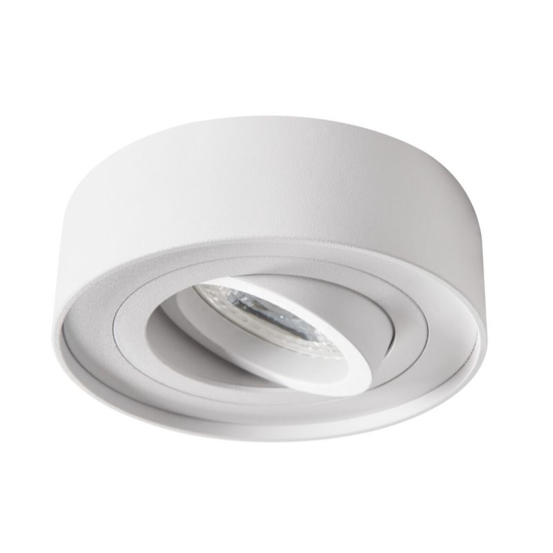 Oprawa sufitowa wpuszczana Kanlux Mini Bord biała ruchoma 1 x GX5.3 / GU10 x 35W IP20 wym: 10 x 10 cm okrągła - 1 szt.