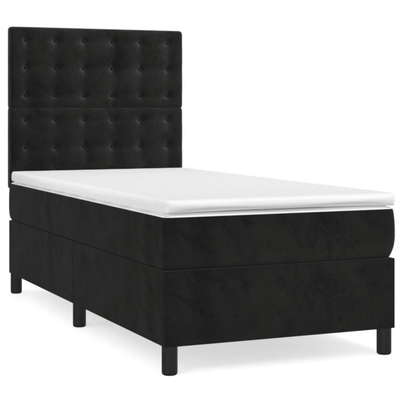 Łóżko kontynentalne WaszeMeble 90x190 cm czarne WM-3143237 1 szt.