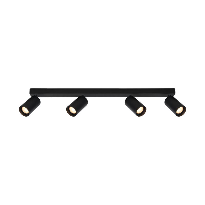 Lampa sufitowa Italux Nesto czarny piaskowany Listwa z lampami 4 x GU10 x 10W wym: 13 x 60 x 5,5 cm - 1 szt.