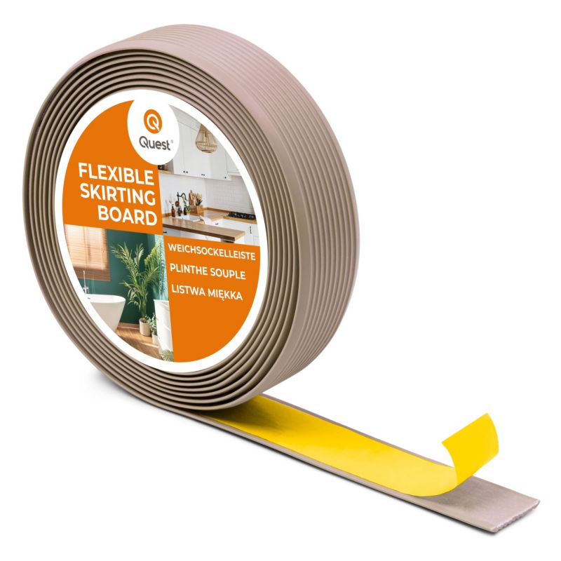 Listwa antypoślizgowa PVC 30 mm QUEST, Samoprzylepna Rowkowana LAP3 - beżowy, 5 m