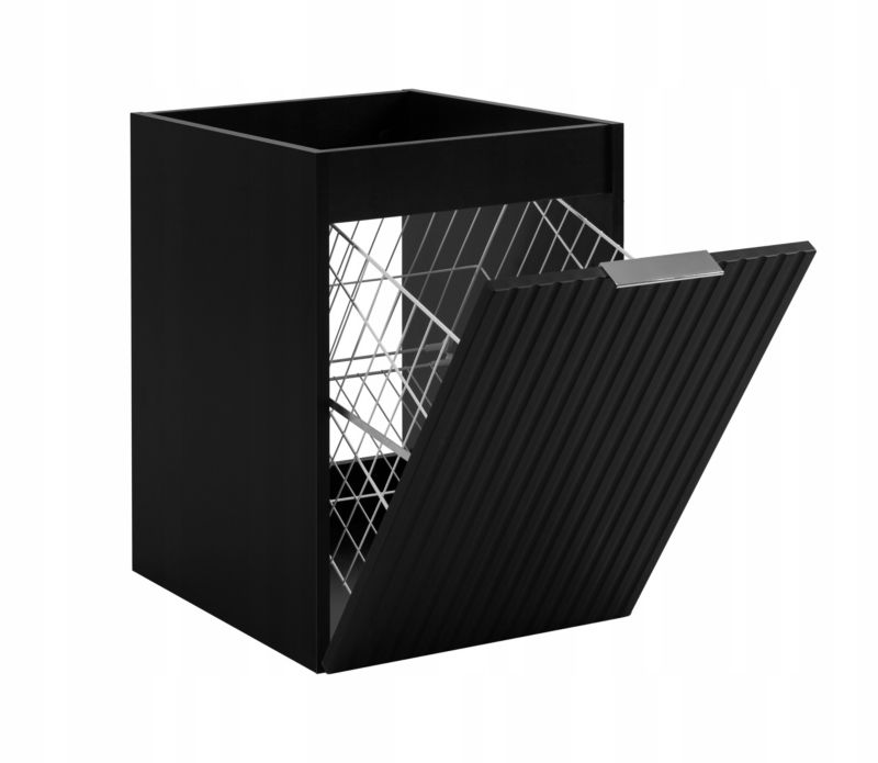Szafka łazienkowa Furnidea 40 cm kosz na pranie Czarna Flow 1 szt.