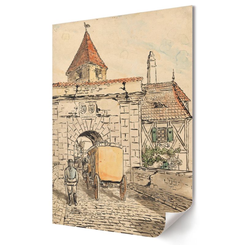 Plakat Wallfluent Format A2 Brama miejska Artysta Egon Schiele 1 szt.