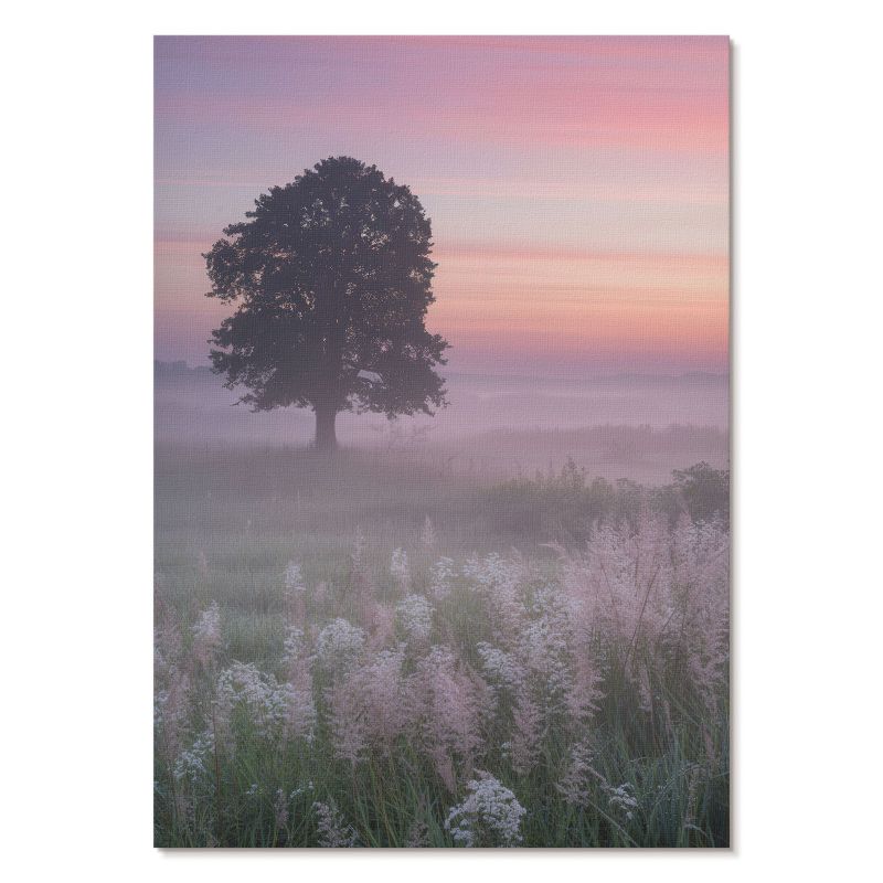 Obraz Plakat Canvas Tulup 59,4,x84 cm (A1) Drzewo na łące Do sypialni, salonu, 1 szt.
