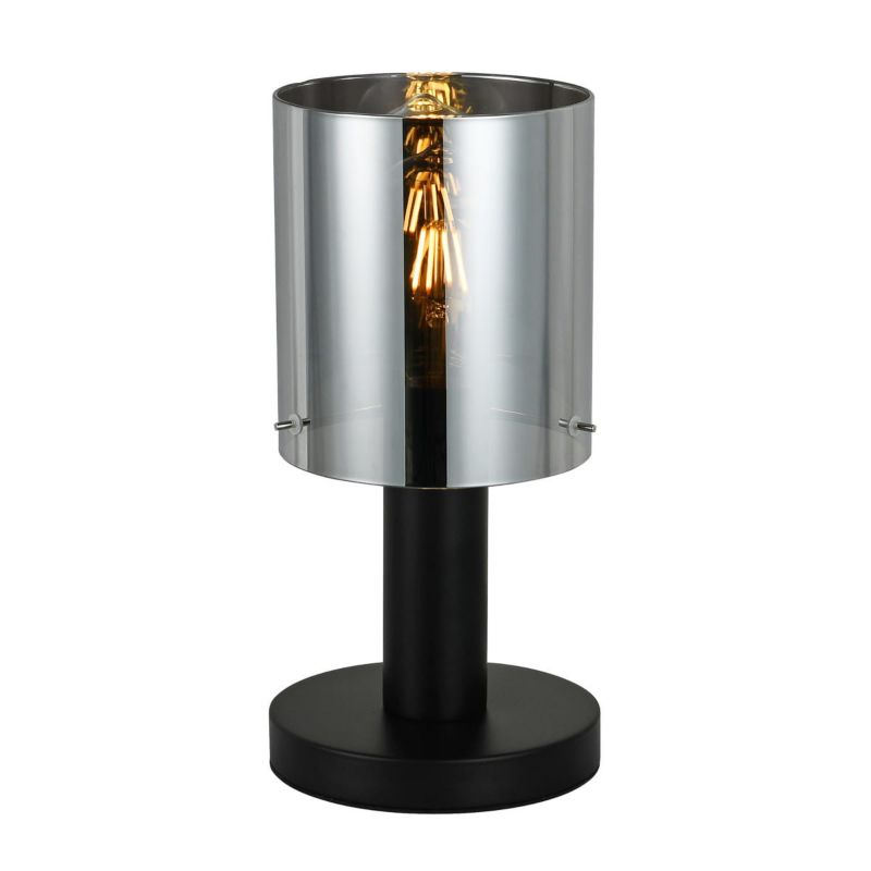 Lampa stołowa Italux Sardo czarna-dymiona 1 x E27 x 40W IP20 wym: 33 x 16 x 16 cm metal - 1 szt.