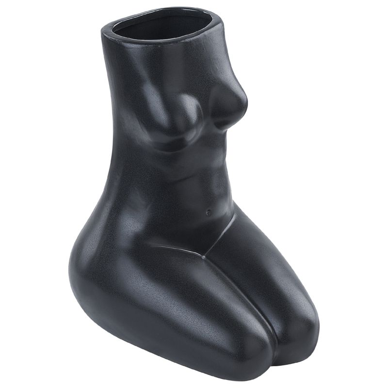 Wazon na kwiaty Pyrgos Ceramika 22 cm Czarny 1 szt.