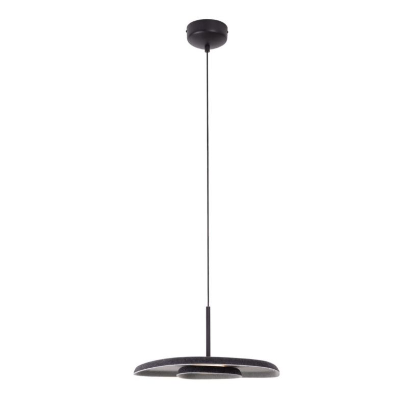 Lampa wisząca Maxlight Deux 1303 czarno-szara szerokość 40 cm wbudowany LED 5W 1 szt.