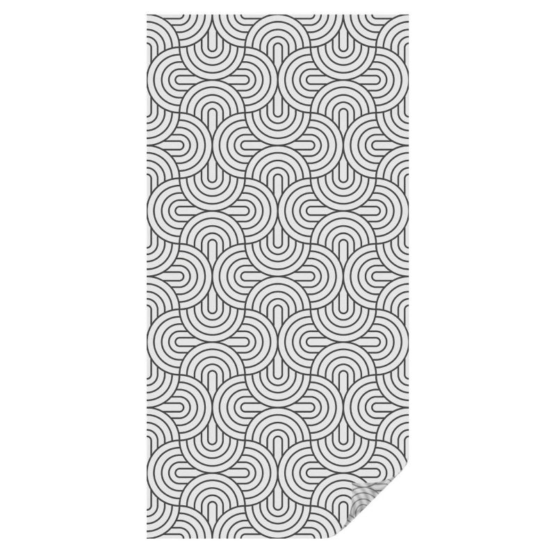 Naklejka na okno witraż Tulup 50x100 cm Efekt Mrożonego Szkła Geometryczne półokręgi powtarzalne wyraziste 1 rol.
