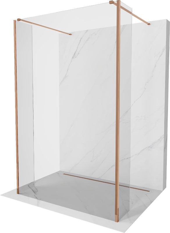 Ścianka prysznicowa Mexen Kioto transparent różowe złoto 90x30x30 cm 800-090-030-222-60-00-030 1 szt.