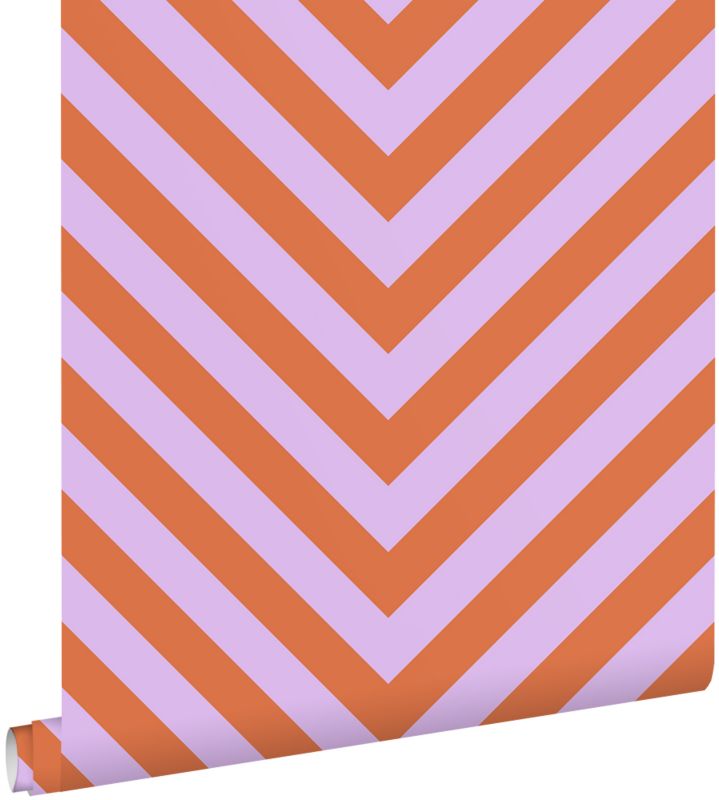 Tapeta ESTAhome wzór chevron fioletowymIterakota 50 x 900 cm - 1 rol.