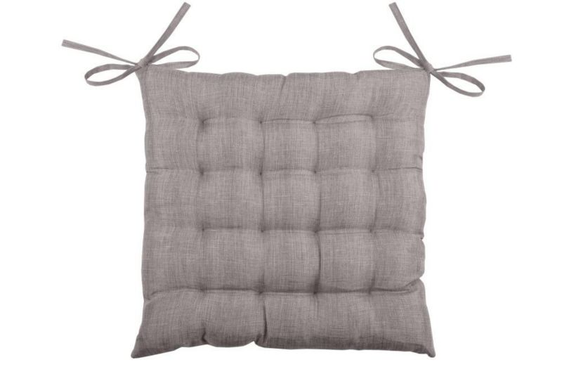 Poduszka na krzesło BEA STOF ozdobna 40x40 cm taupe pikowana 1 szt.