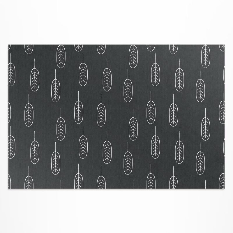 Dywan Winylowy Z Nadrukiem Wallfluent 140x210 cm Minimalistyczne liście boho 1 szt.