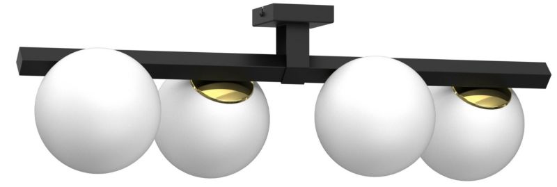 Lampa sufitowa Luminex Idris czarno-złota 4xE27 70x29x22 cm 1 szt.