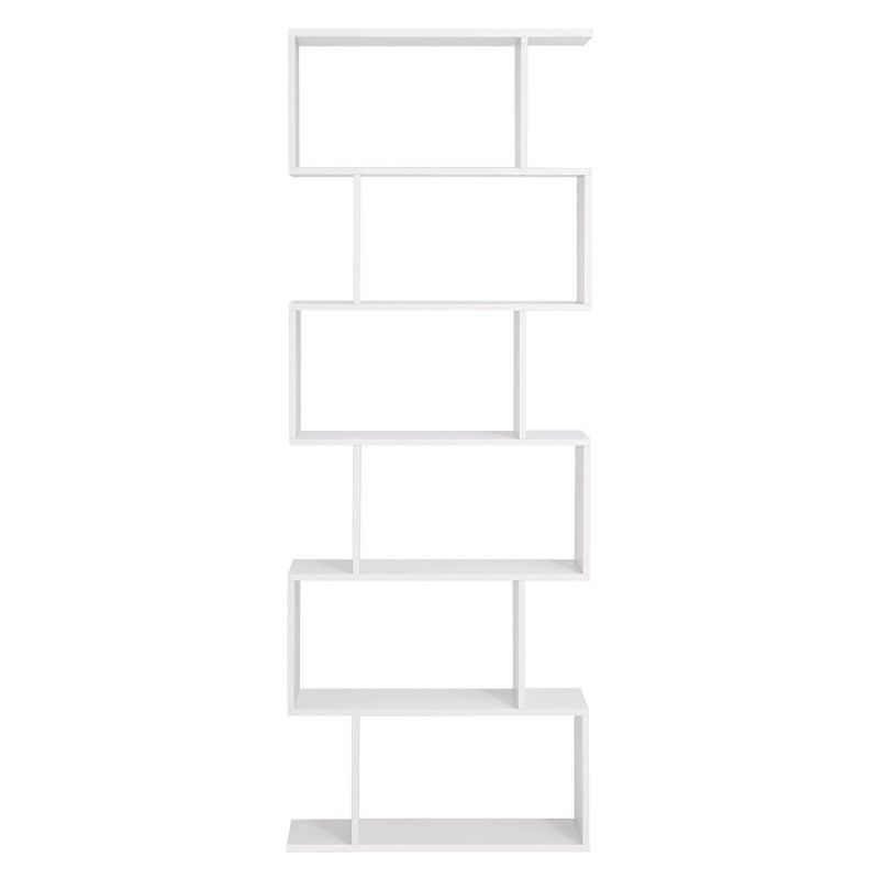 Regał Songmics 70 x 24 x 190,5 cm biały prostokątny na książki do salonu sypialni nowoczesny 1 szt.