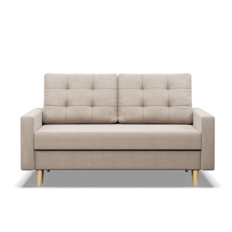 Sofa TYLETEGOTU na nóżkach MILO velvet beżowy 1 szt