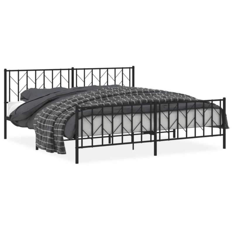 Łóżko metalowe WaszeMeble 193x203 cm czarna WM-374461 1 szt.