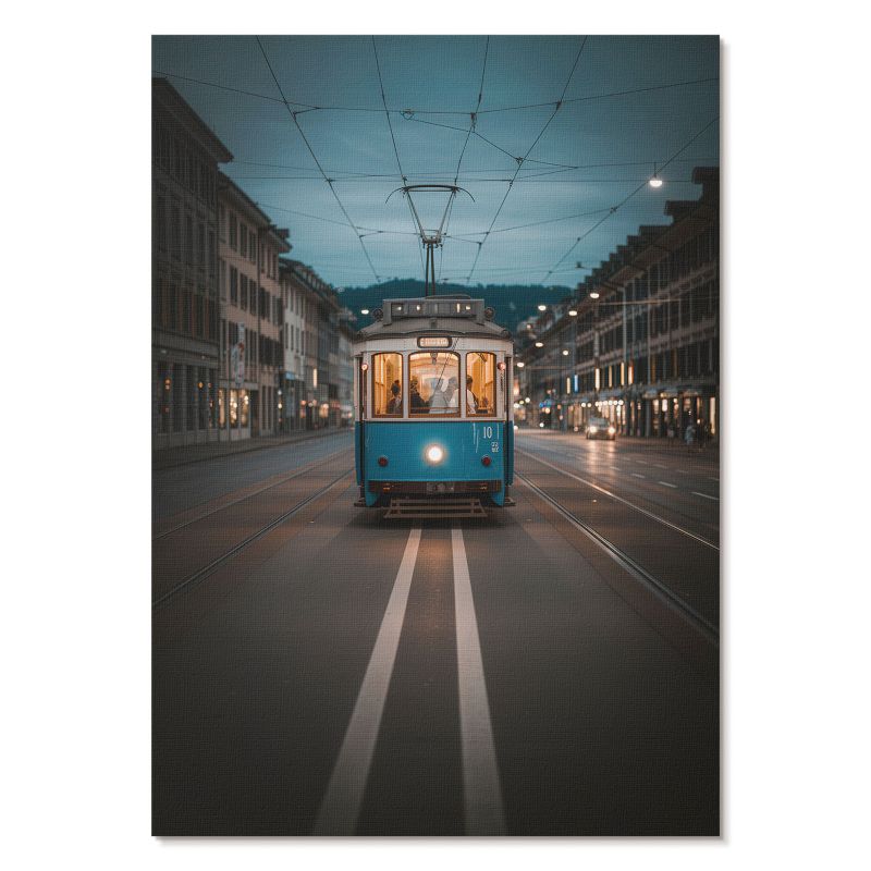 Plakat na Płótnie Tulup 59,4,x84 cm (A1) Miejski tramwaj Do salonu, biura, przedpokoju 1 szt.