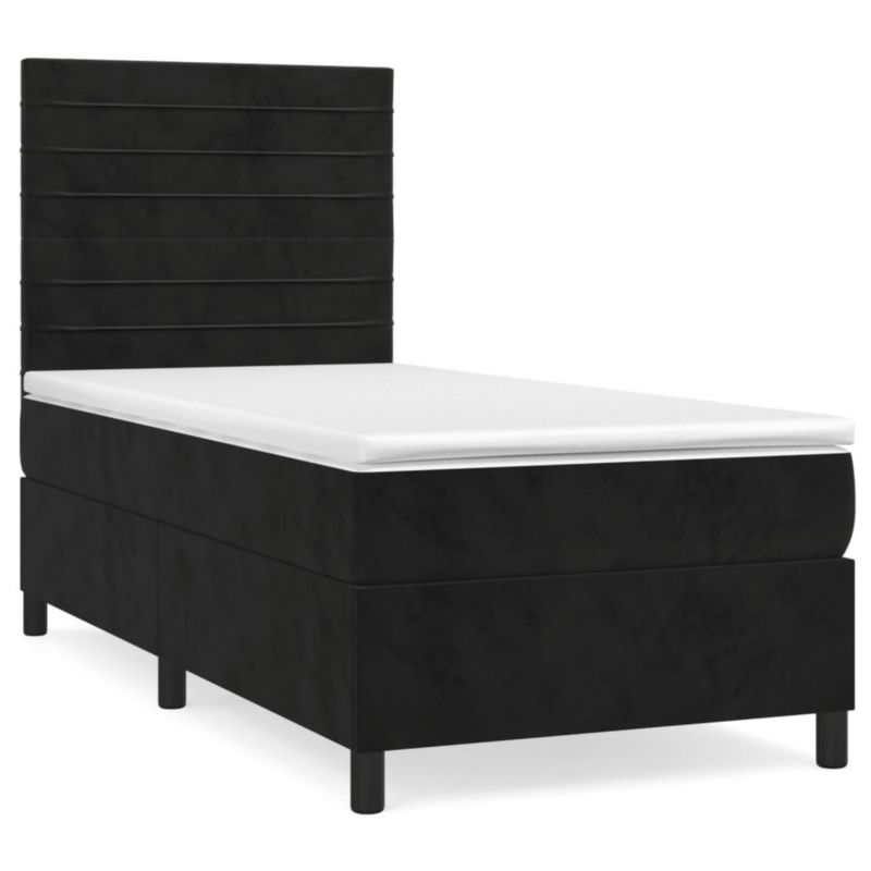 Łóżko kontynentalne WaszeMeble 90x200 cm czarne WM-3143063 1 szt.