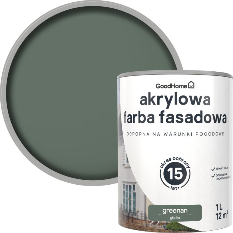 Farba elewacyjna GoodHome greenan 1 l