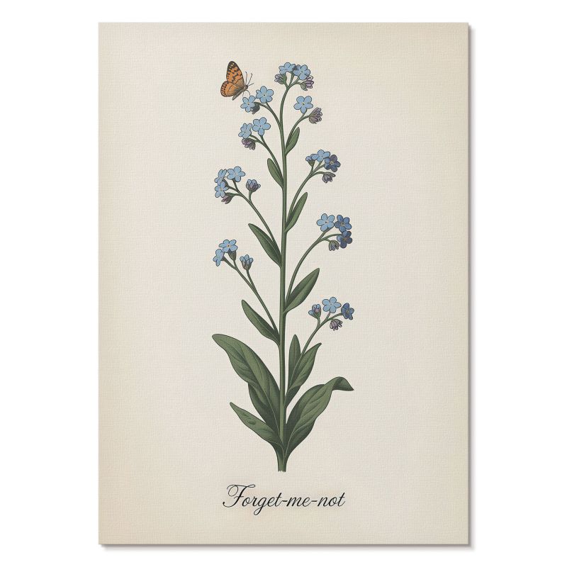 Plakat na Ścianę Tulup 29,7x42 cm (A3) Niezapominajka kwiat Do sypialni, salonu, biura 1 szt.