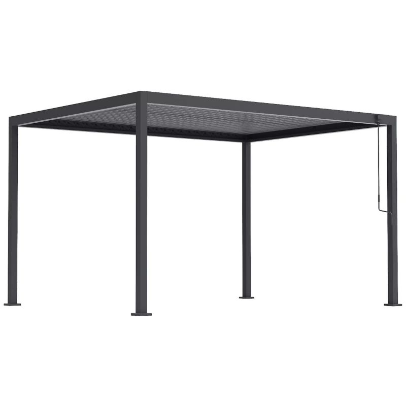 Pergola Ogrodowa Bioklimatyczna Stalowa NORDVIC Sola 3x4 m Antracyt 1 szt.