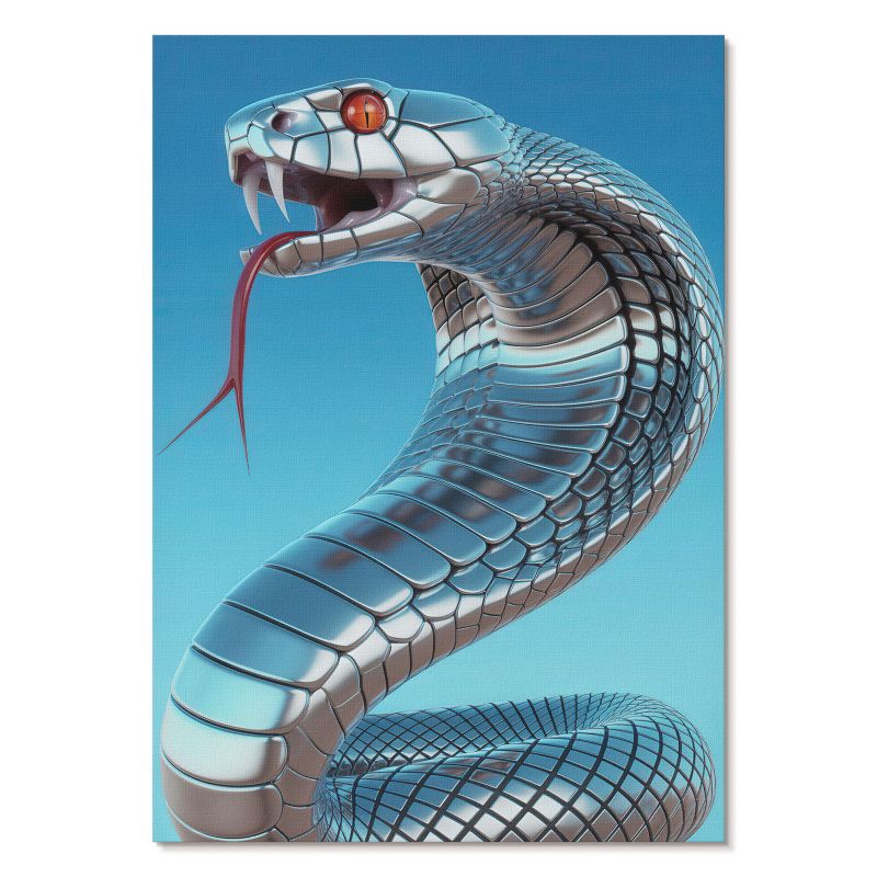 Plakat na Ścianę Tulup 21x29,7 cm (A4) Metaliczny wąż Do salonu, biura, 1 szt.