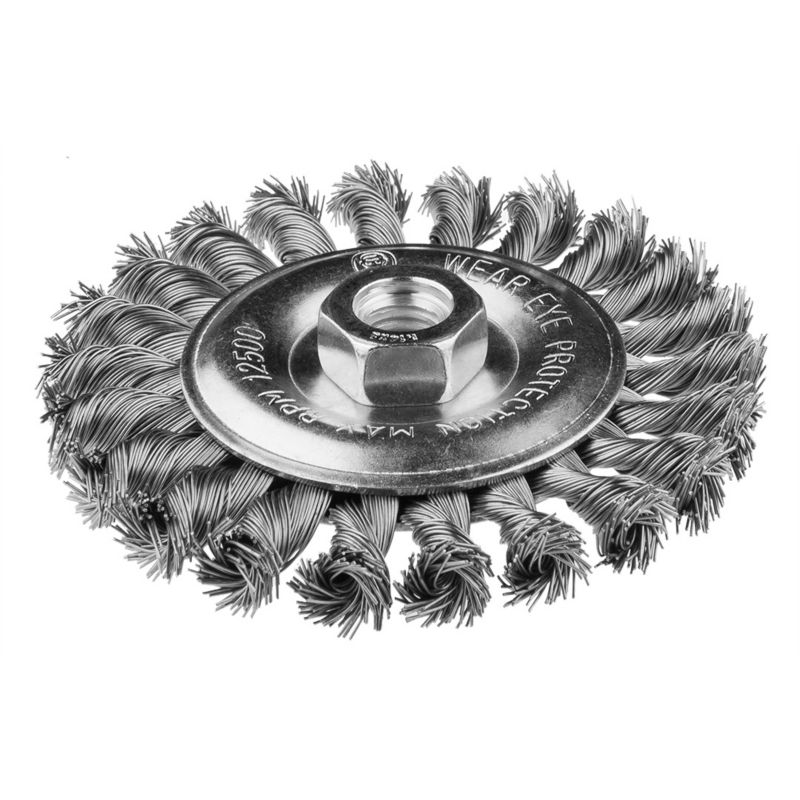 Szczotka druciana tarczowa NEO TOOLS 115 mm, drut skręcony, INOX, M14 1 szt