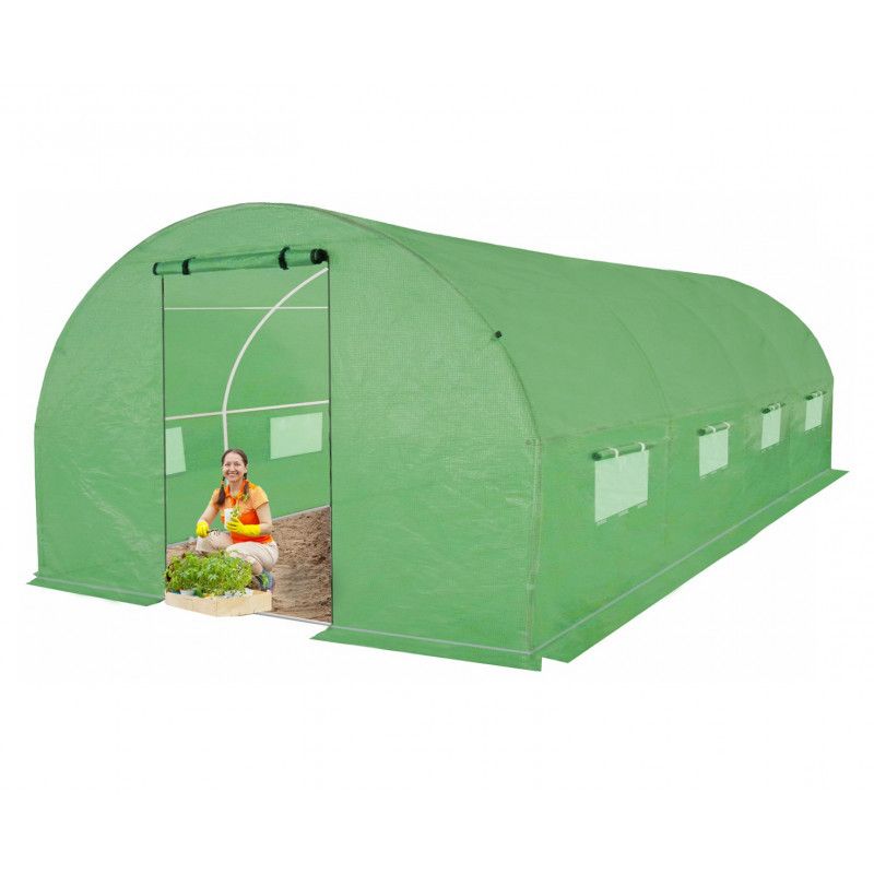 Tunel ogrodowy 4iQ Group 2,5x4m Zielony Folia UV 25mm 4s 1szt.