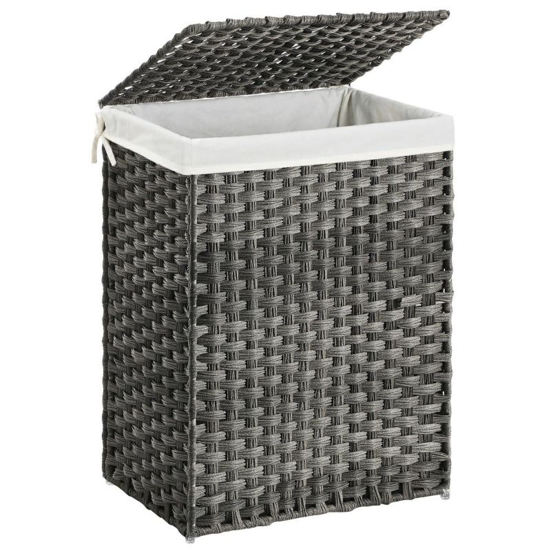Kosz na pranie do łazienki Songmics szary wodoodporny 90L 1 szt.