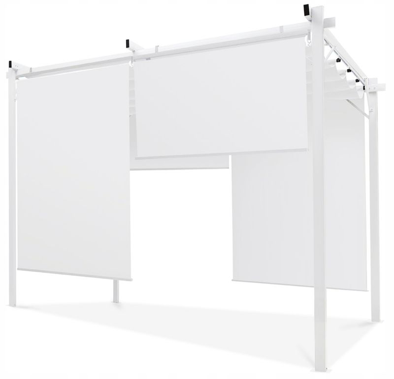 Pergola Ogrodowa Hardmaister Tarasowa Sprint Plus 3x3 Z Roletami 290x290 Biały 1 szt